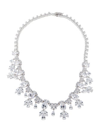 CZ by Kenneth Jay Lane Cubic Zirconia Collar Necklace