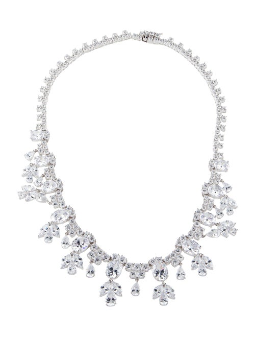 CZ by Kenneth Jay Lane Cubic Zirconia Collar Necklace