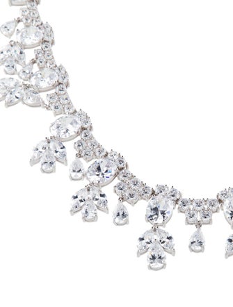 CZ by Kenneth Jay Lane Cubic Zirconia Collar Necklace