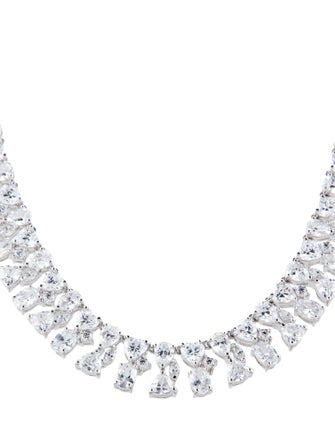 CZ by Kenneth Jay Lane Cubic Zirconia Collar Necklace