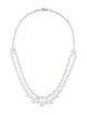CZ by Kenneth Jay Lane Cubic Zirconia Double Layered Collar Necklace
