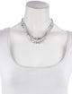 CZ by Kenneth Jay Lane Cubic Zirconia Double Layered Collar Necklace