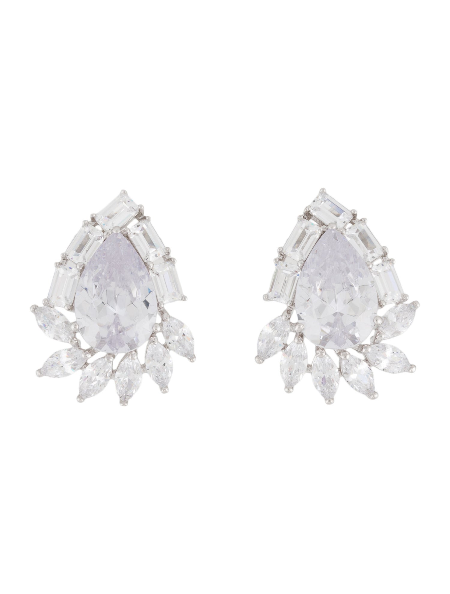 CZ by Kenneth Jay Lane Faux Pearl & Crystal Drop Earrings