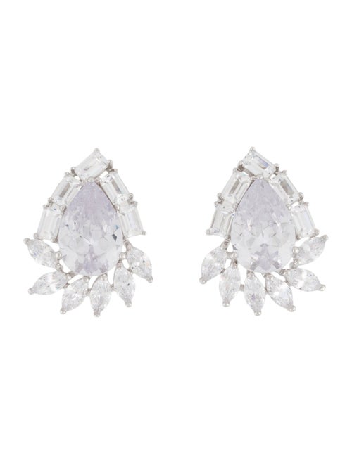 CZ by Kenneth Jay Lane Cubic Zirconia Statement Stud Earrings