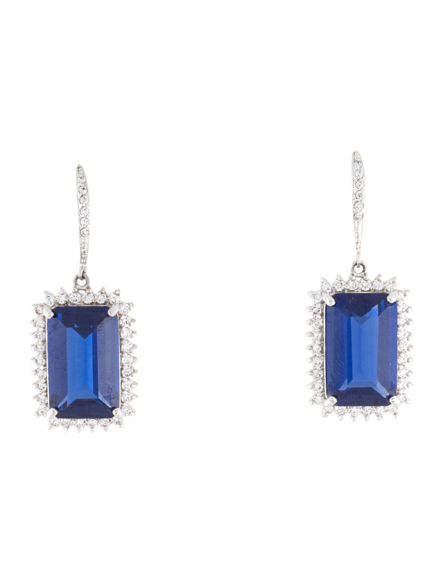 ジェラ CZ by Kenneth Jay Lane Faux Pearl & Crystal Drop Earrings