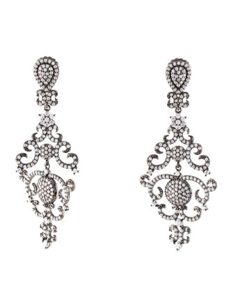 CZ by Kenneth Jay Lane Cubic Zirconia Chandelier Earrings