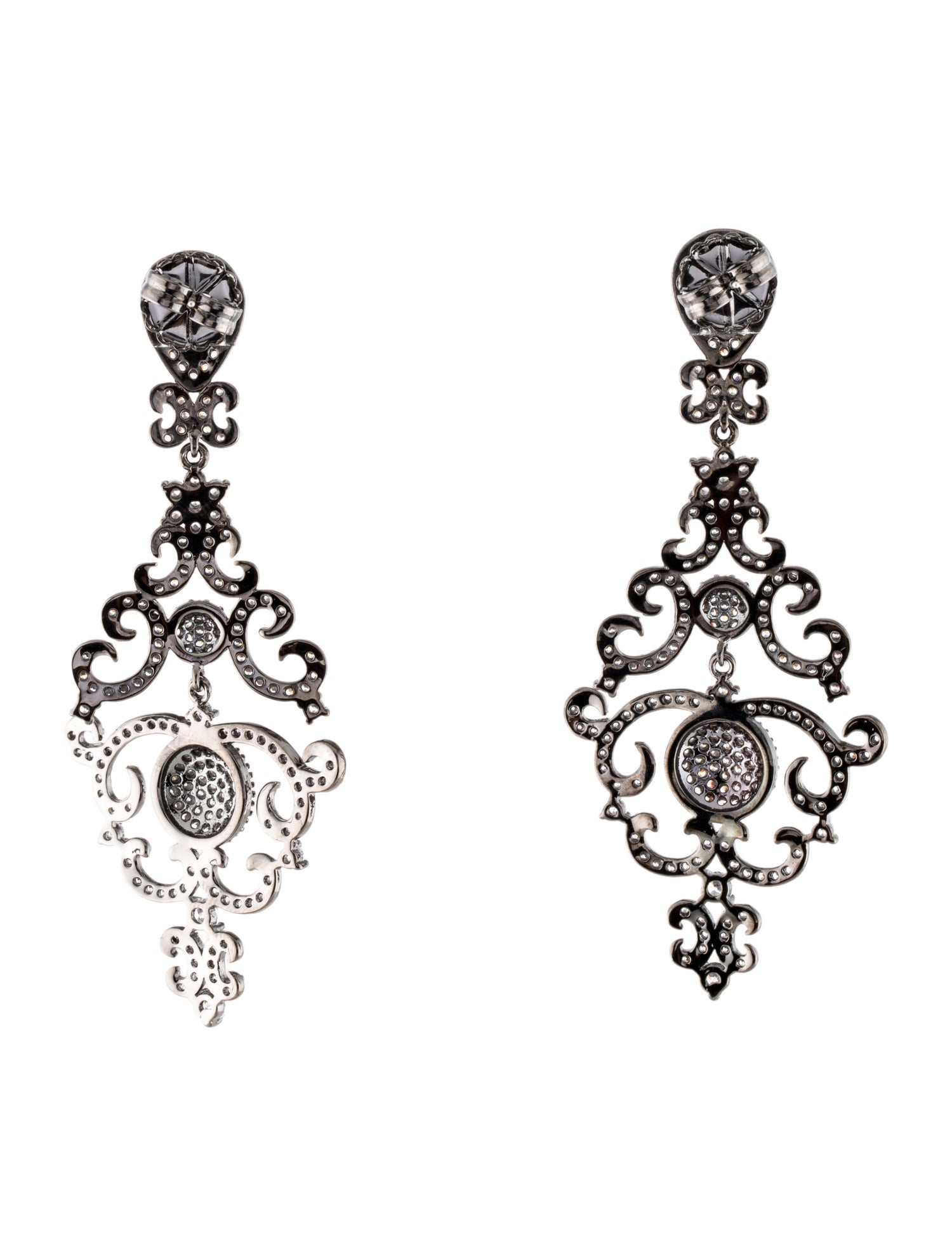 CZ by Kenneth Jay Lane Cubic Zirconia Chandelier Earrings