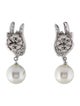 CZ by Kenneth Jay Lane Pearl & Cubic Zirconia Wings Drop Earrings