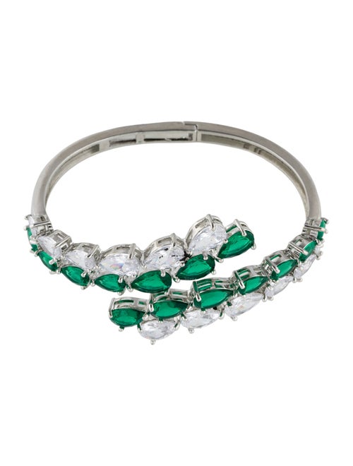 CZ by Kenneth Jay Lane Pear CZ Wrap Cuff