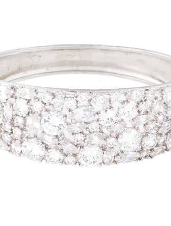 CZ by Kenneth Jay Lane Cubic Zirconia Hinged Bangle Bracelet