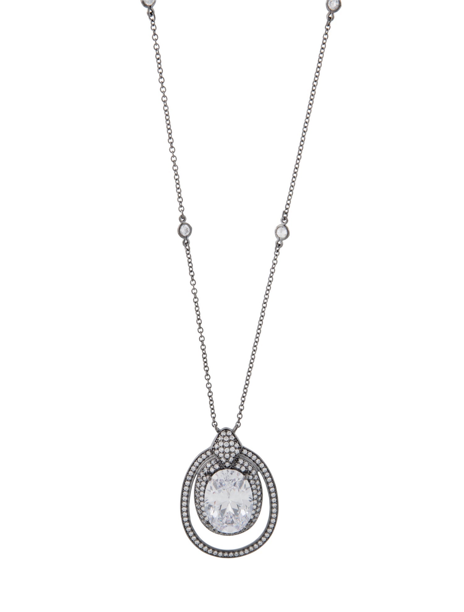CZ by Kenneth Jay Lane Cubic Zirconia Pendant Necklace