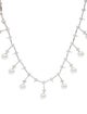 CZ by Kenneth Jay Lane Cubic Zirconia & Faux Pearl Collar Necklace