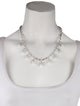 CZ by Kenneth Jay Lane Cubic Zirconia & Faux Pearl Collar Necklace
