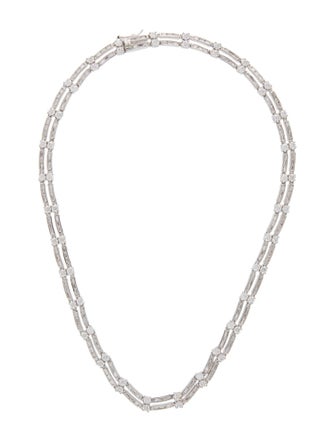 CZ by Kenneth Jay Lane Cubic Zirconia Collar Necklace
