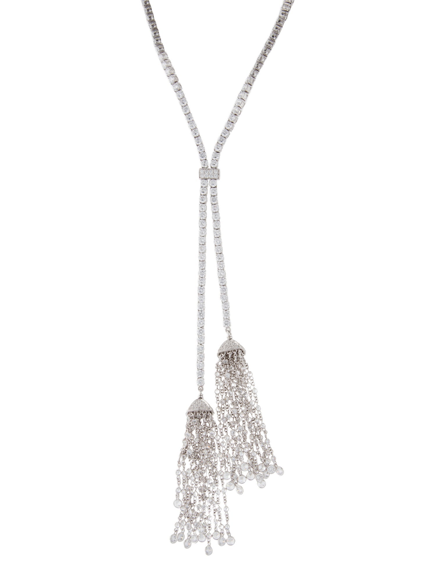 CZ by Kenneth Jay Lane Cubic Zirconia Lavalier Necklace