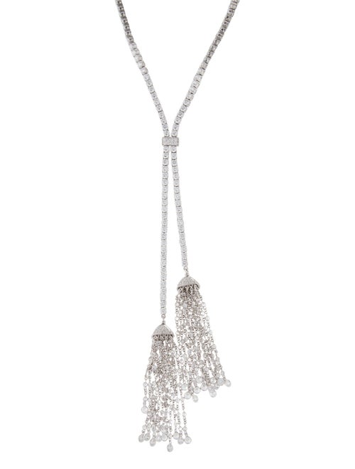 CZ by Kenneth Jay Lane Cubic Zirconia Lavalier Necklace