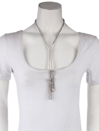 CZ by Kenneth Jay Lane Cubic Zirconia Lavalier Necklace