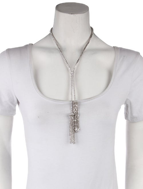 CZ by Kenneth Jay Lane Cubic Zirconia Lavalier Necklace