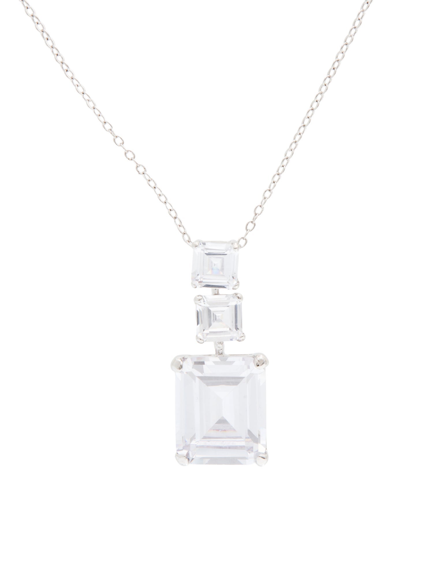 CZ by Kenneth Jay Lane Cubic Zirconia Pendant Necklace