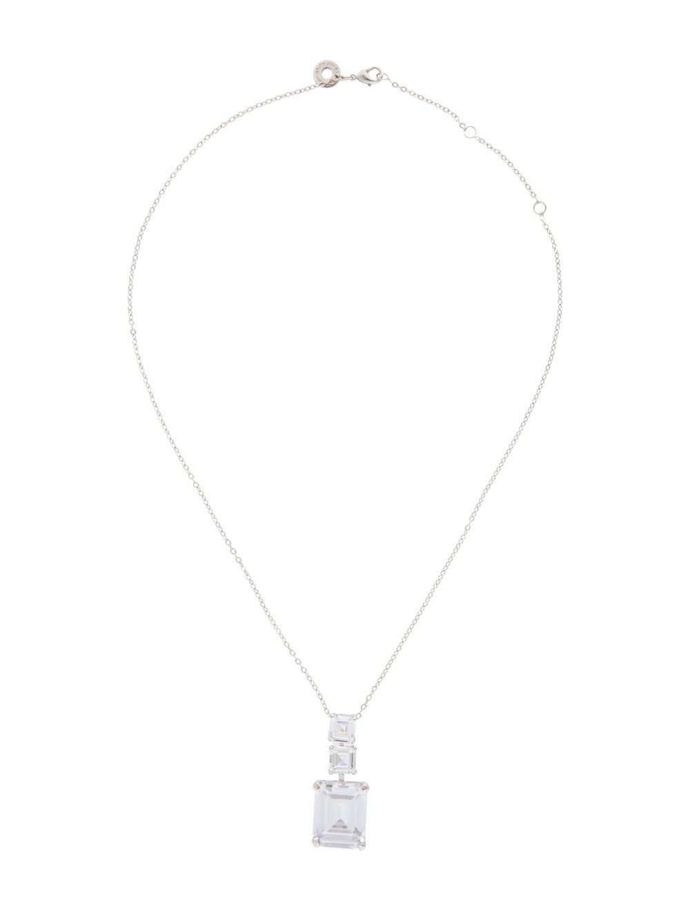 CZ by Kenneth Jay Lane Silver-Tone Metal & Cubic … - image 3