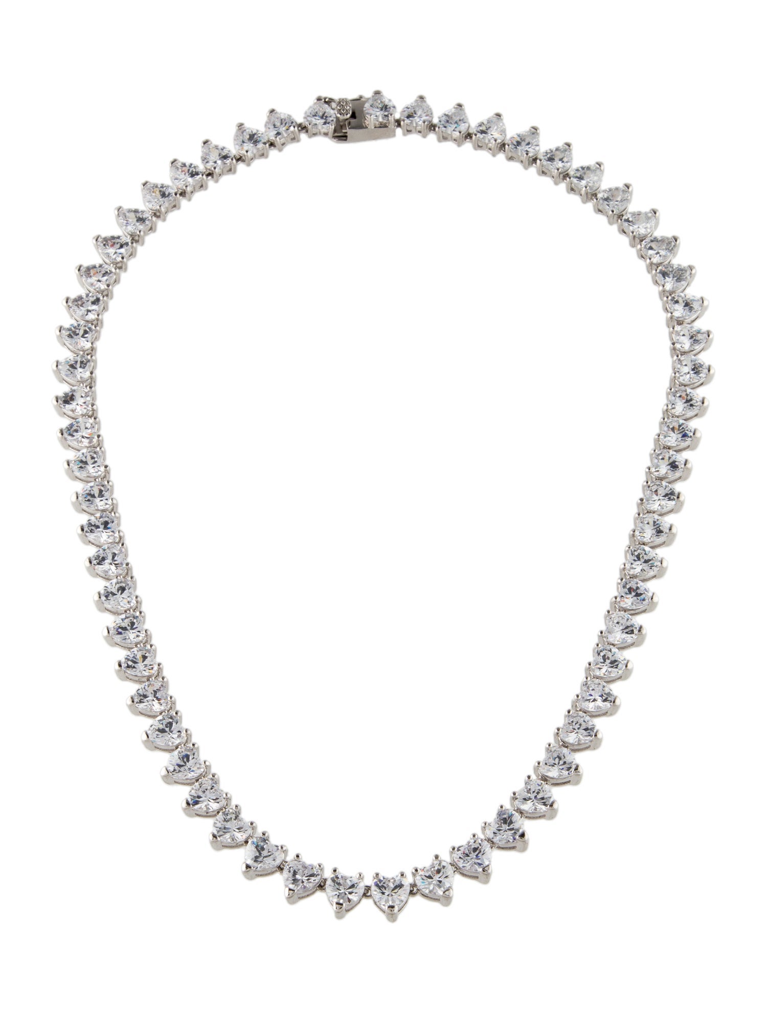 CZ by Kenneth Jay Lane Cubic Zirconia Heart Collar Necklace