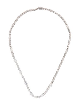 CZ by Kenneth Jay Lane Cubic Zirconia Heart Tennis Necklace
