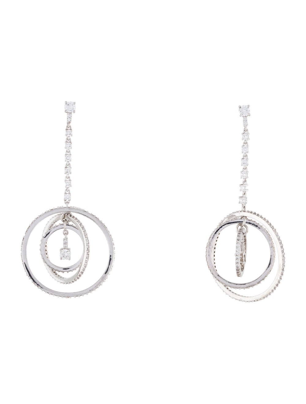 CZ by Kenneth Jay Lane Silver-Tone Metal & Cubic … - image 1