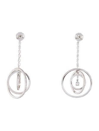 CZ by Kenneth Jay Lane Cubic Zirconia Orbiting Drop Earrings