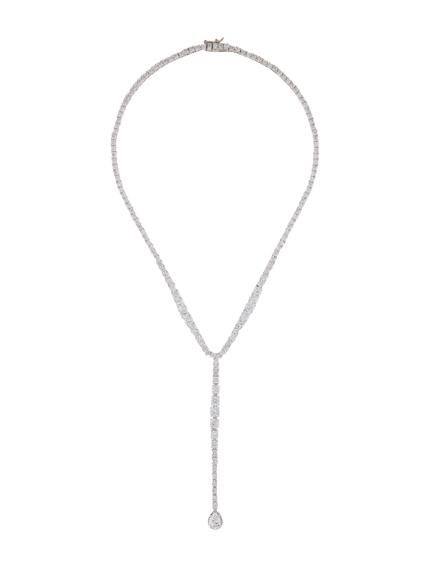 CZ by Kenneth Jay Lane Crystal Lariat Necklace