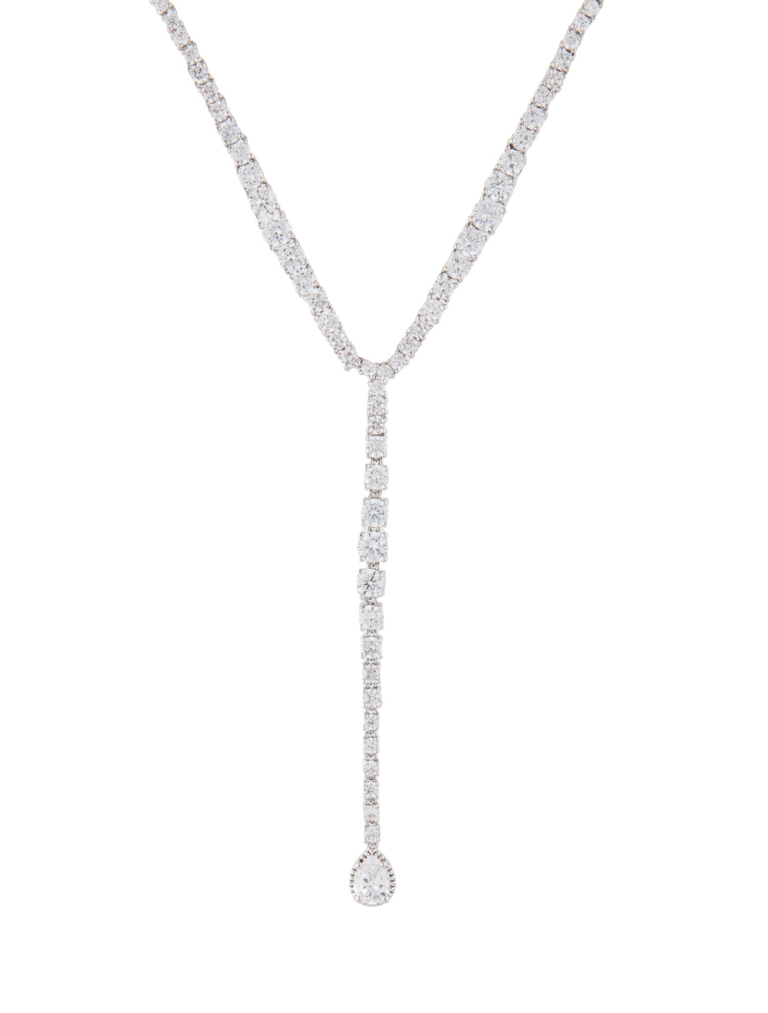 CZ by Kenneth Jay Lane Crystal Lariat Necklace