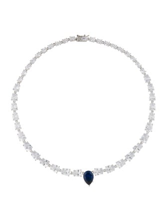 CZ by Kenneth Jay Lane Cubic Zirconia Collar Necklace