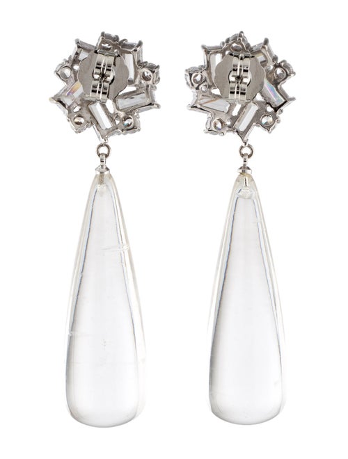 CZ by Kenneth Jay Lane Resin & Cubic Zirconia Teardrop Earrings
