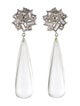 CZ by Kenneth Jay Lane Resin & Cubic Zirconia Teardrop Earrings