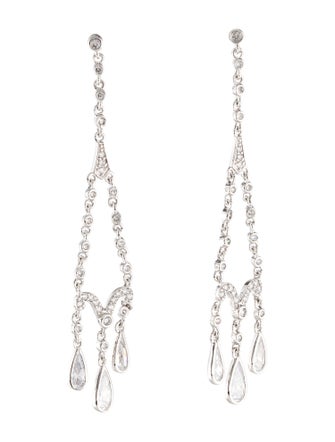 CZ by Kenneth Jay Lane Cubic Zirconia Chandelier Earrings