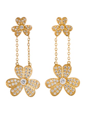 CZ by Kenneth Jay Lane Cubic Zirconia Flower Drop Earrings