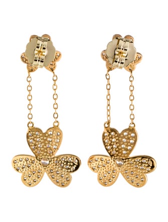 CZ by Kenneth Jay Lane Cubic Zirconia Flower Drop Earrings