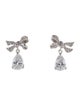 CZ by Kenneth Jay Lane Cubic Zirconia Bow Drop Earrings