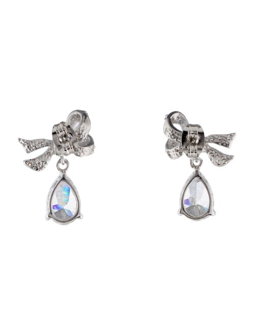 CZ by Kenneth Jay Lane Cubic Zirconia Bow Drop Earrings