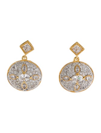 CZ by Kenneth Jay Lane Cubic Zirconia Round Drop Earrings