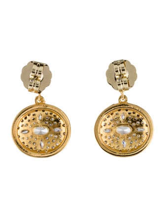 CZ by Kenneth Jay Lane Cubic Zirconia Round Drop Earrings