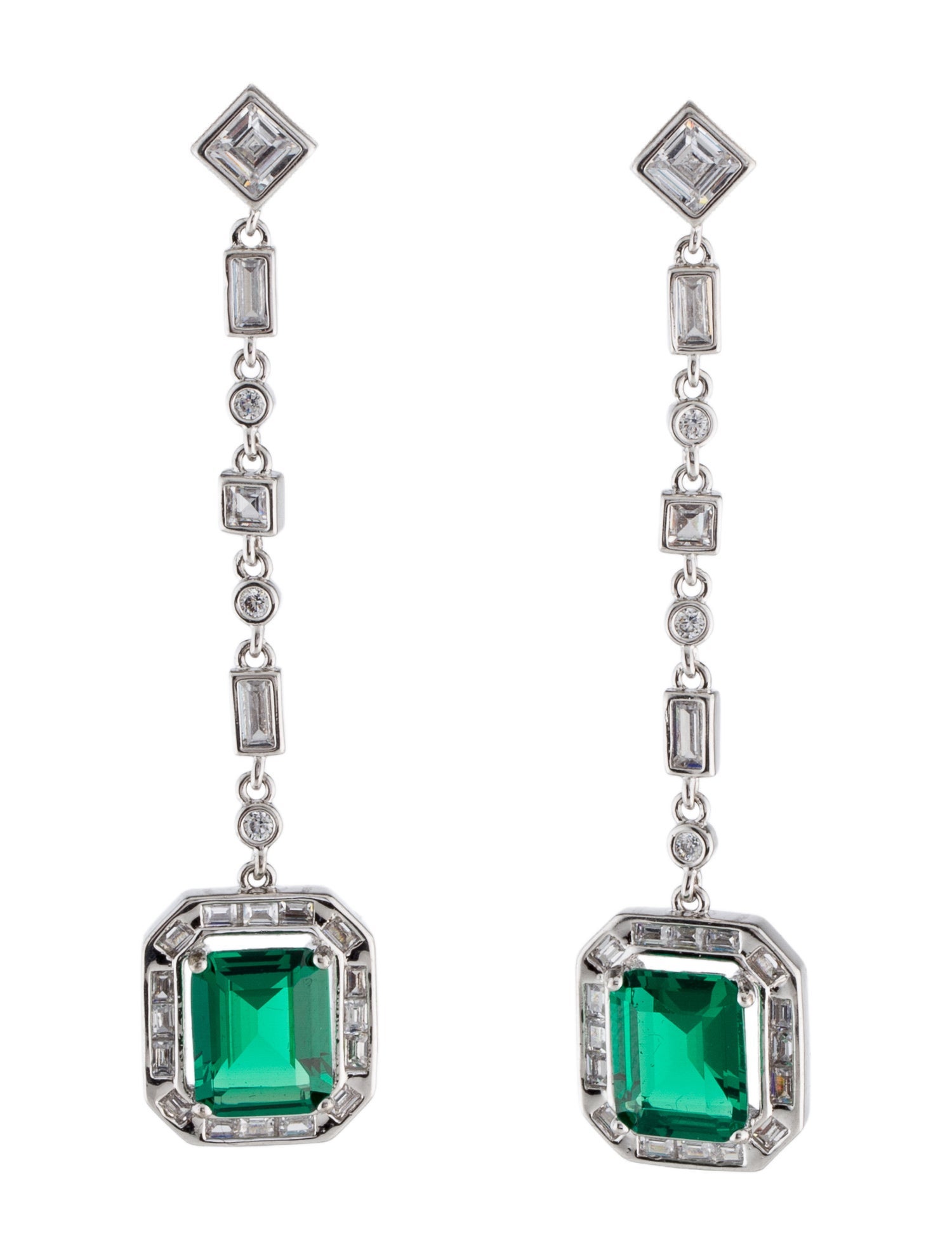 CZ by Kenneth Jay Lane Cubic Zirconia Drop Earrings