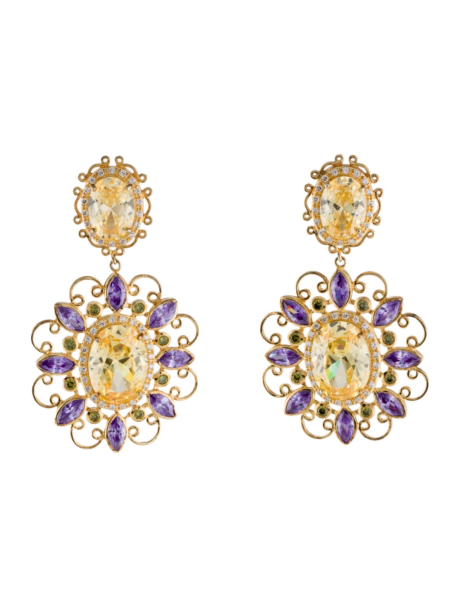 CZ by Kenneth Jay Lane Cubic Zirconia Drop Earrings