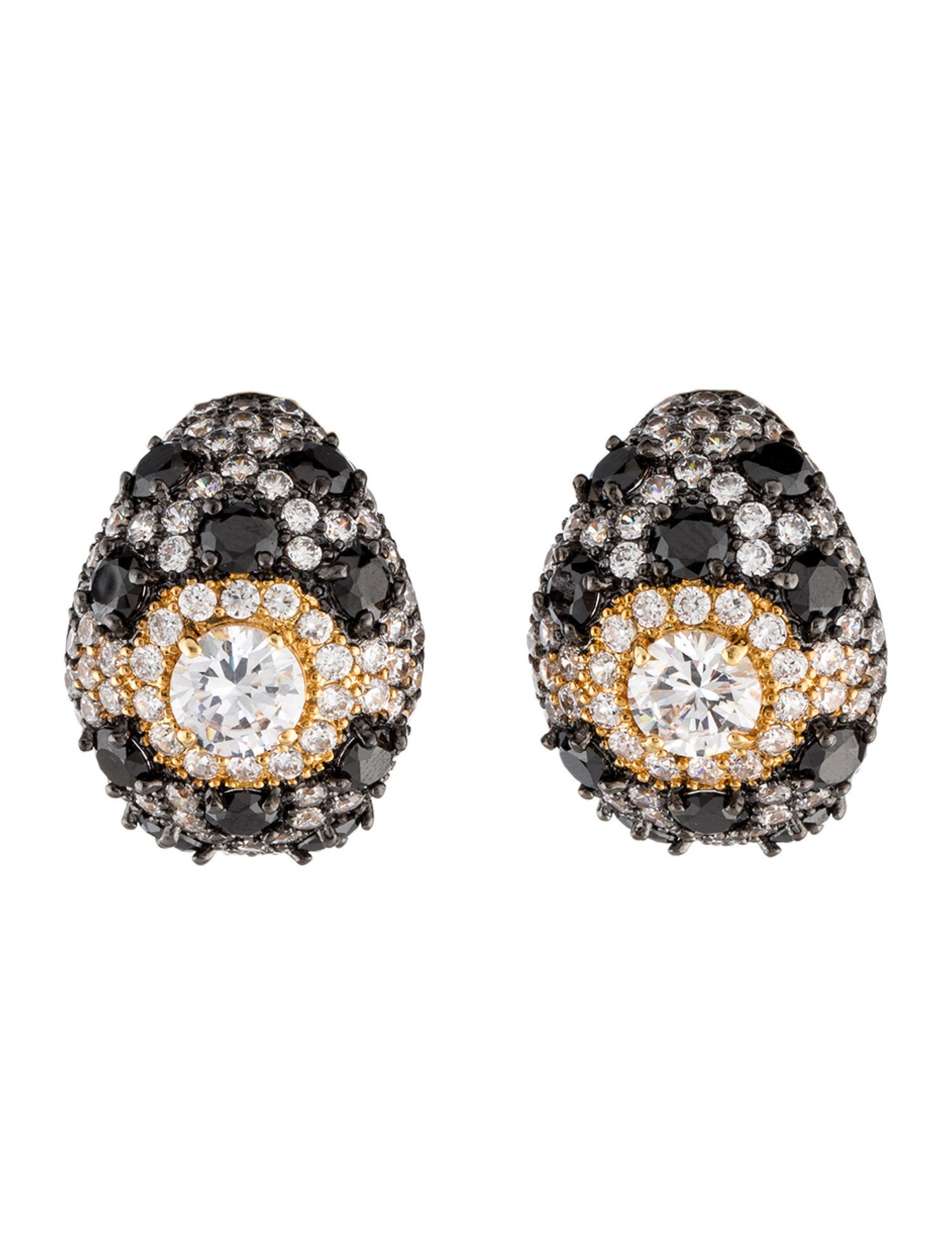 CZ by Kenneth Jay Lane Cubic Zirconia Dome Drop Earrings