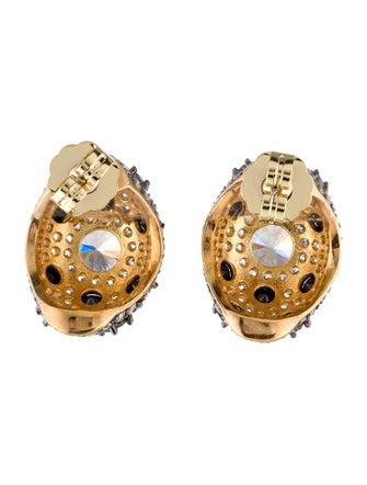 CZ by Kenneth Jay Lane Cubic Zirconia Dome Drop Earrings