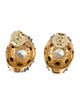 CZ by Kenneth Jay Lane Cubic Zirconia Dome Drop Earrings