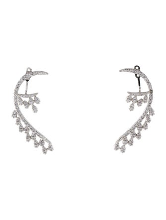 CZ by Kenneth Jay Lane Cubic Zirconia Front To Back Drop Earrings