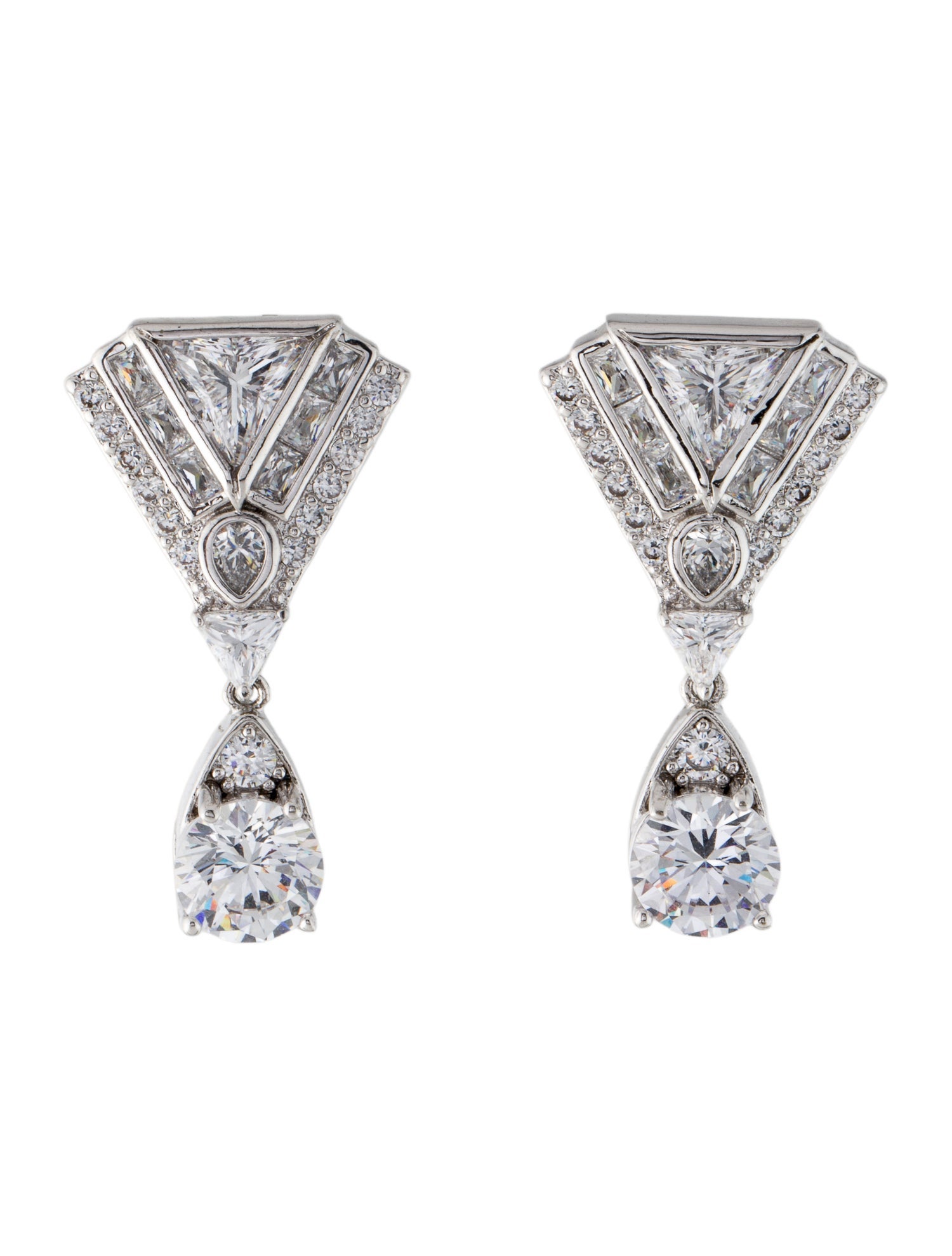 CZ by Kenneth Jay Lane Cubic Zirconia Drop Earrings