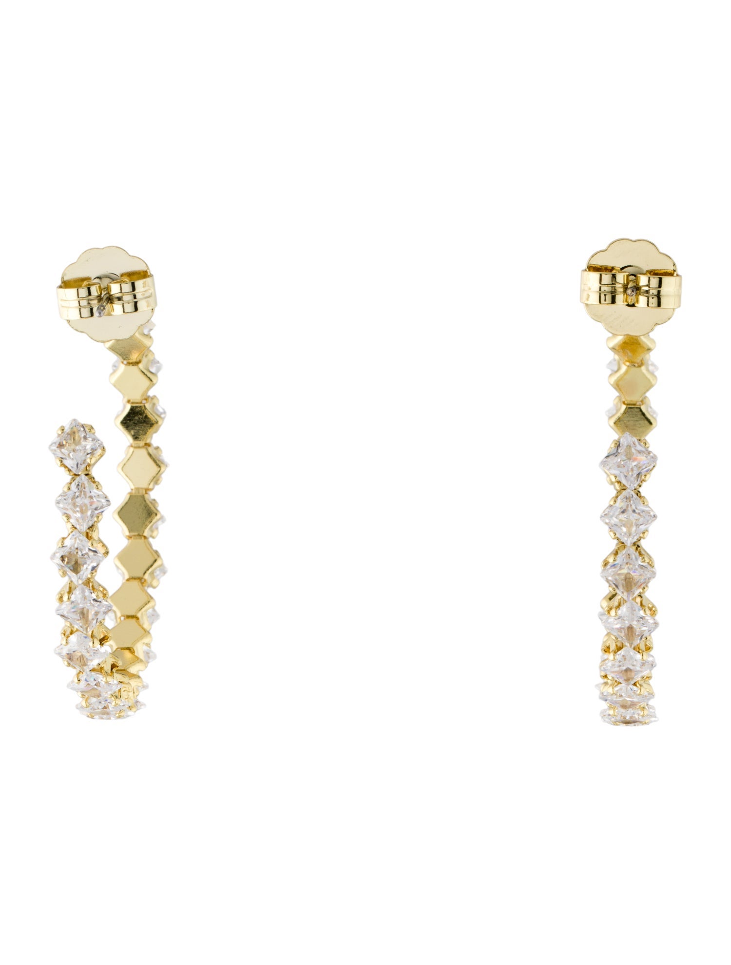 CZ by Kenneth Jay Lane Cubic Zirconia Hoop Earrings