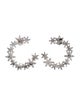 CZ by Kenneth Jay Lane Cubic Zirconia Open Circle Flower Drop Earrings