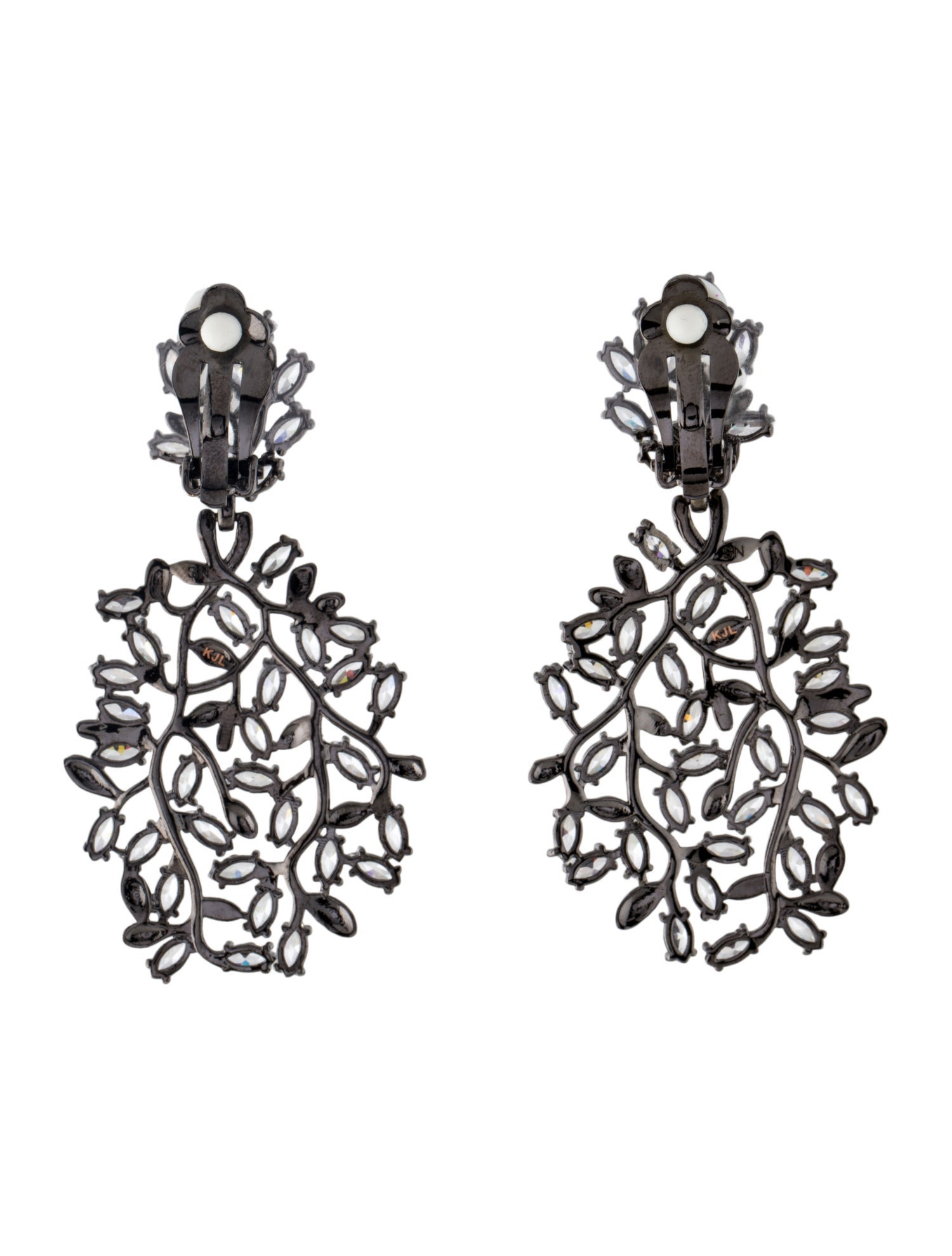 CZ by Kenneth Jay Lane Cubic Zirconia Clip-On Drop Earrings